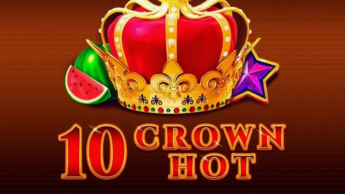 Tampilan visual mesin slot 10 Crown Hot dengan simbol buah klasik